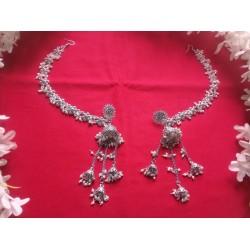 Antique Silver Color bahubali earrings